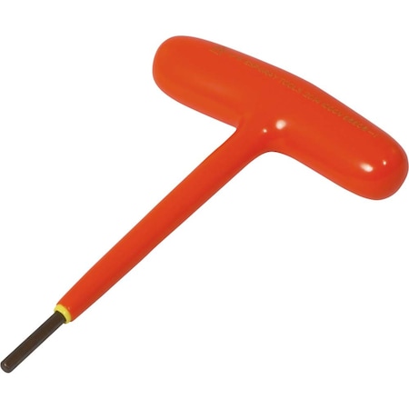 Gray Tools 1/8" S2 T-handle Hex Key, 1000V Insulated 68608-I